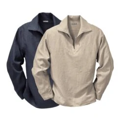 Vissershemd Linnen, Natuur -Armedangels Winkel vissershemd linnen 2