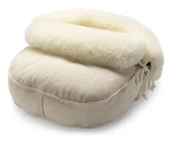 Voetenzak Lamsvel Olijf Gelooid