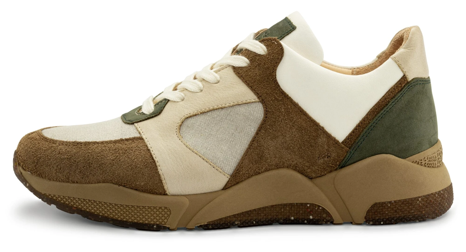 Vrijetijdsschoen Voor Heren, Braun-beige-groen 4 Vrijetijdsschoen Voor Heren, Braun-beige-groen - Afbeelding 2